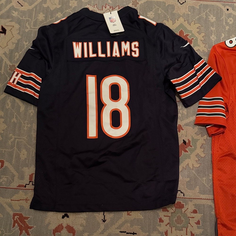 Nike Navy and Orange Men's Jersey